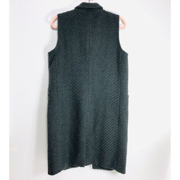POL Wool Polyester Lined Long Vest Gray Womens Size Small - Picture 2 of 11